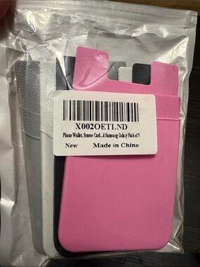 Universal Silicone Phone Card Wallet - pack of 4
